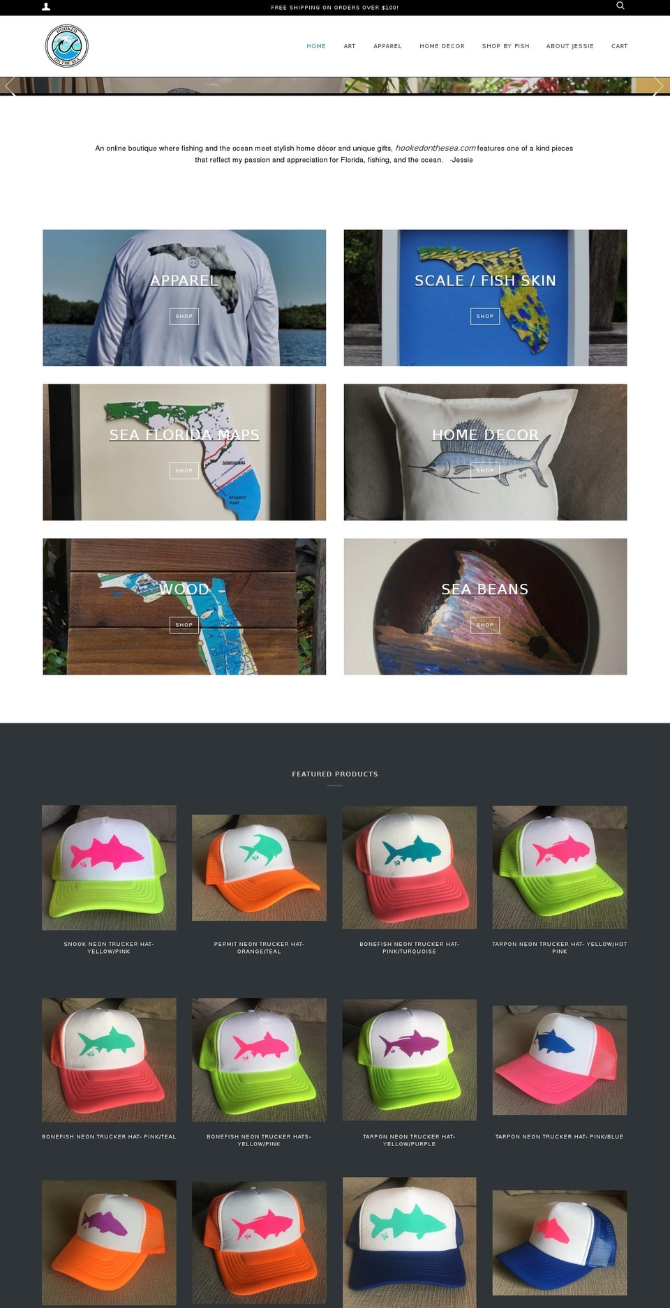 gethookedonthesea.com — Shopify storefront screenshot