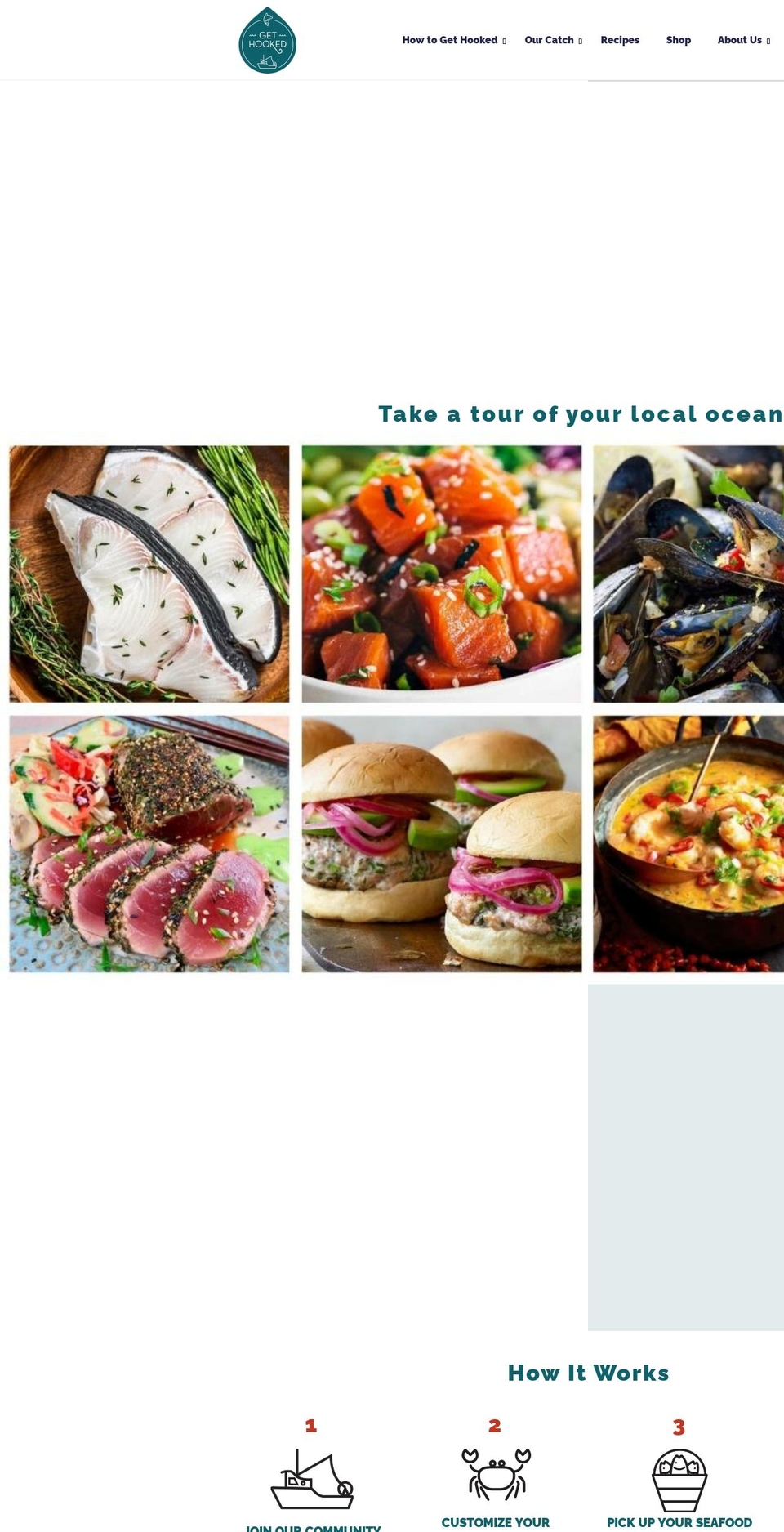 gethookedseafood.com shopify website screenshot