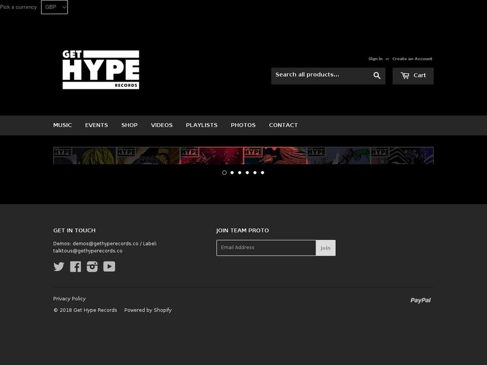 gethyperecords.co shopify website screenshot