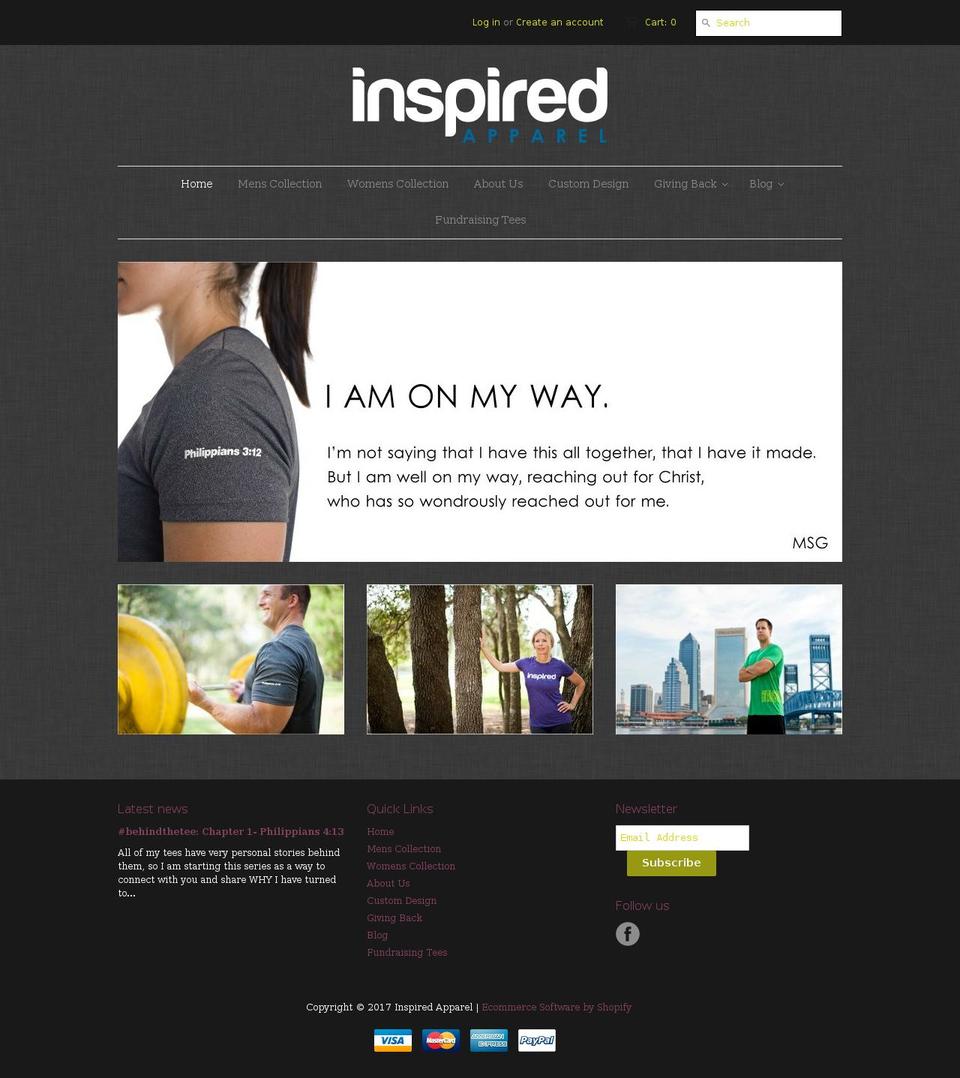 getinspiredapparel.com shopify website screenshot