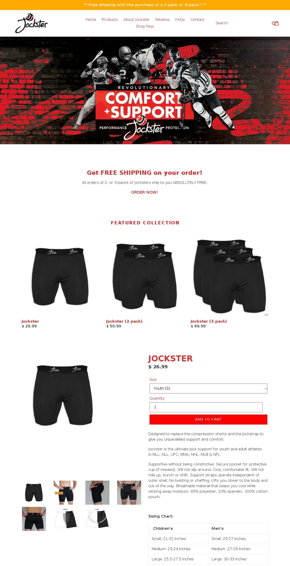 getjockster.com — Shopify storefront screenshot