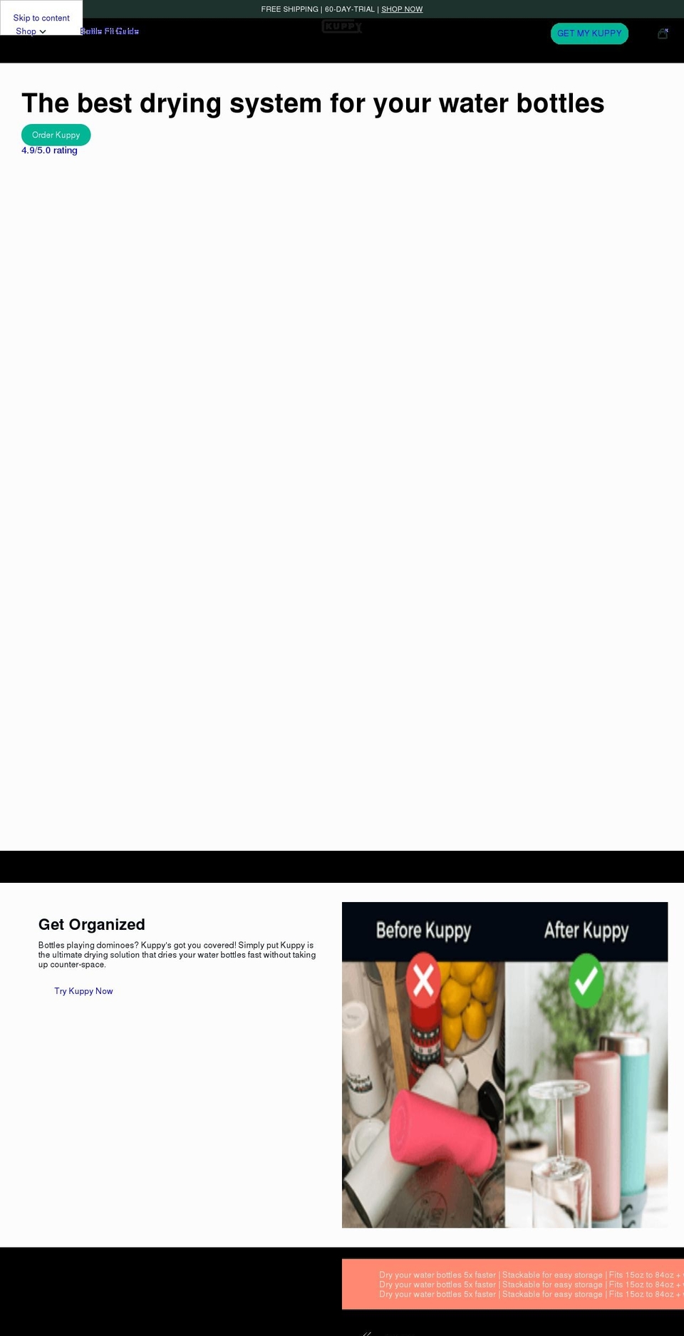 getkuppy.com shopify website screenshot