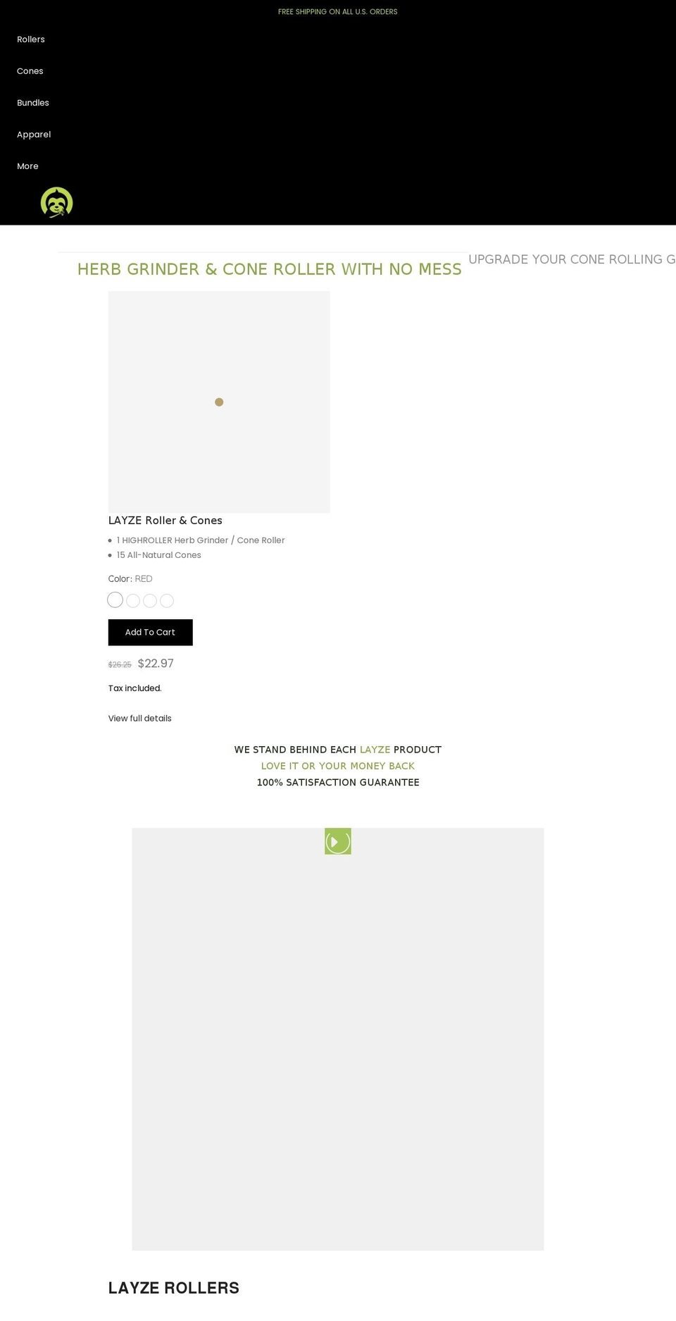 getlayze.com shopify website screenshot