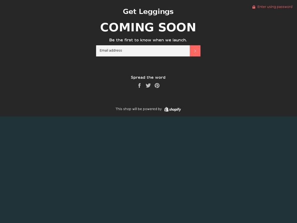 getleggings.com — Shopify storefront screenshot