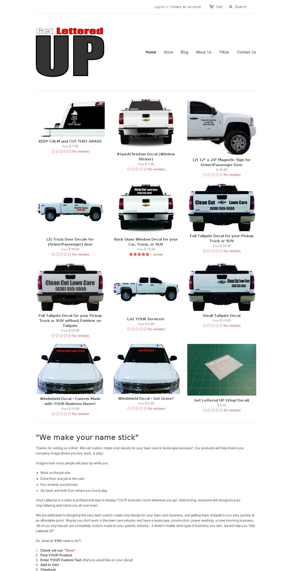 getletteredup.com shopify website screenshot