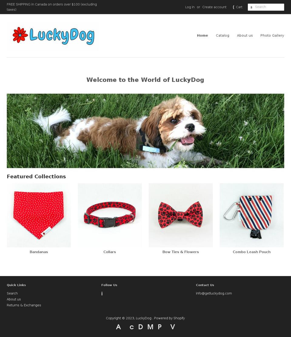 getluckydog.com shopify website screenshot