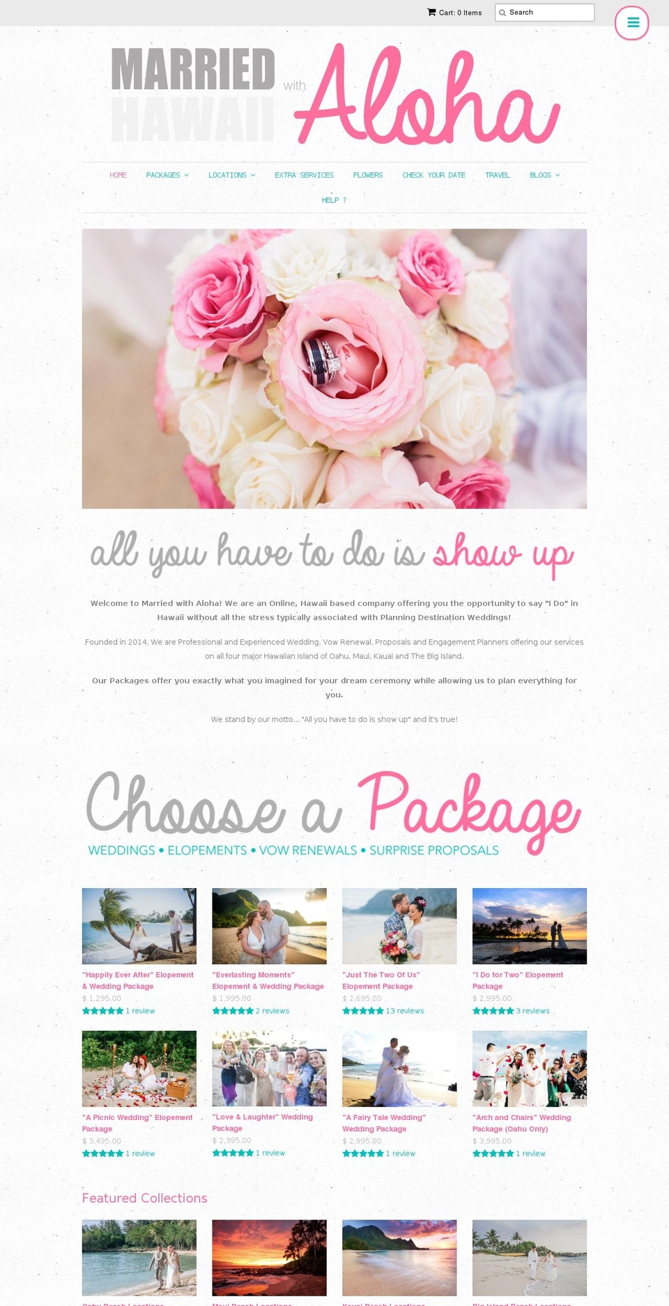 getmarriedinmaui.us shopify website screenshot