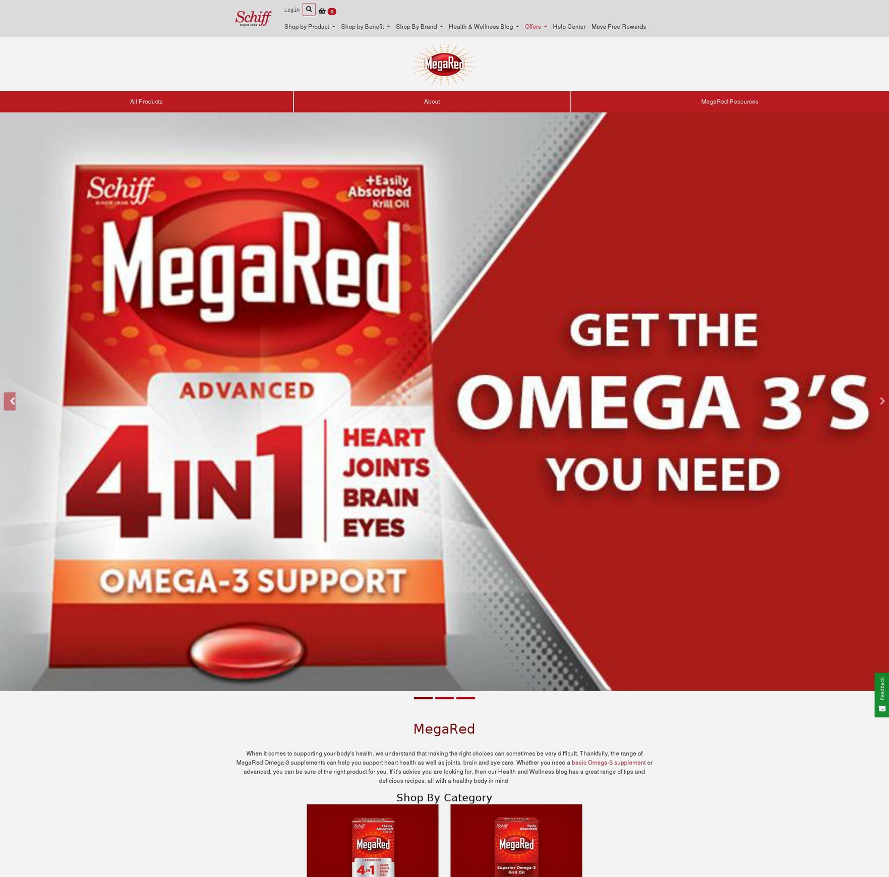 Schiff Vitamins - Updated 8\/3 Shopify theme site example getmegared.com