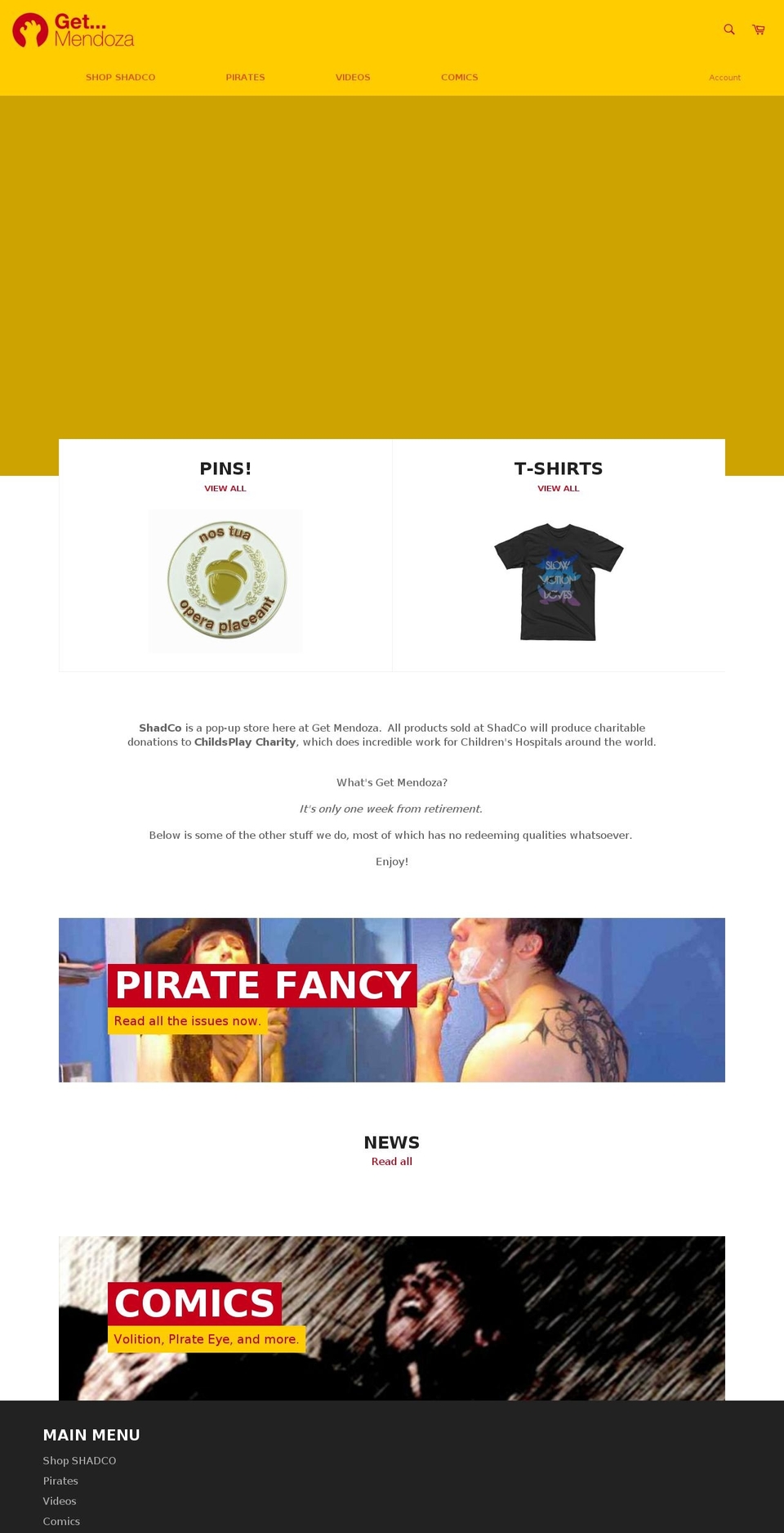 getmendoza.com — Shopify storefront screenshot