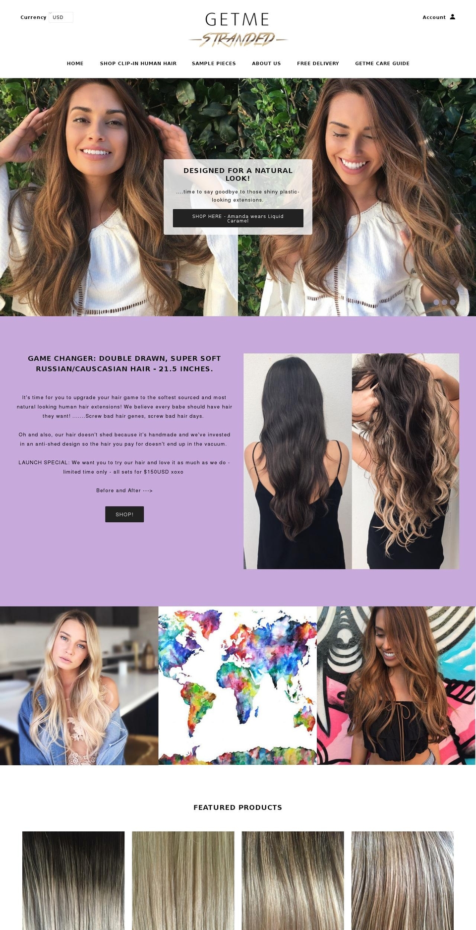 getmestranded.com — Shopify storefront screenshot