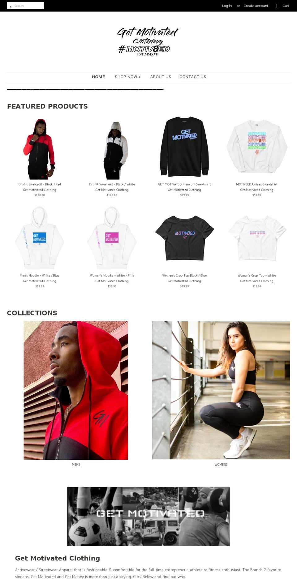 getmotivatedclothing.com shopify website screenshot