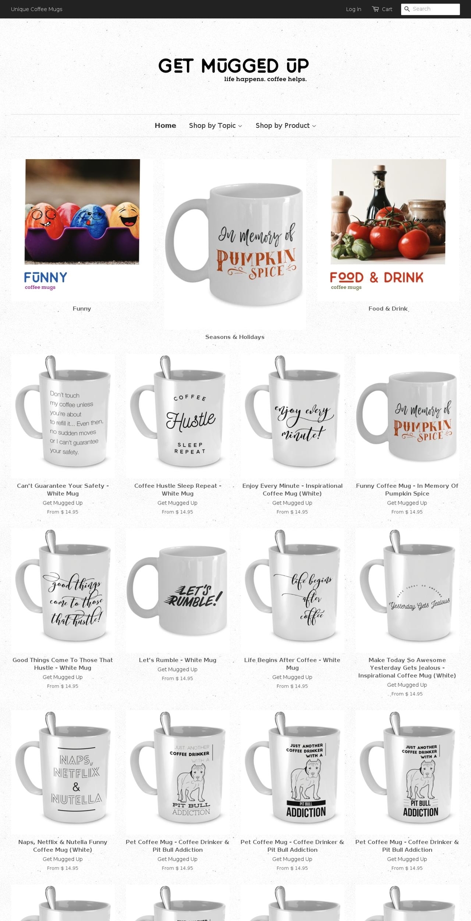 getmuggedup.com shopify website screenshot