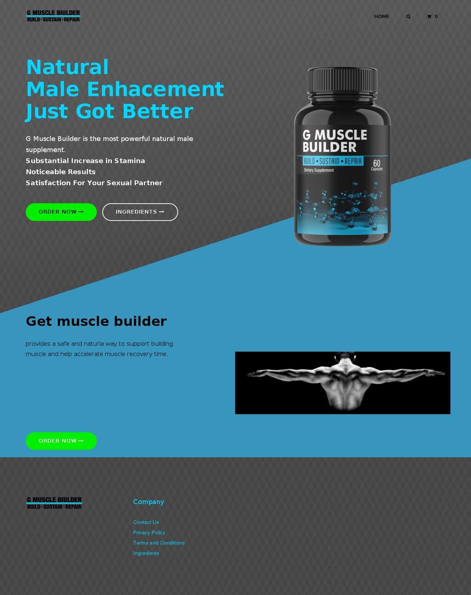 getmusclebuilder.com — Shopify storefront screenshot