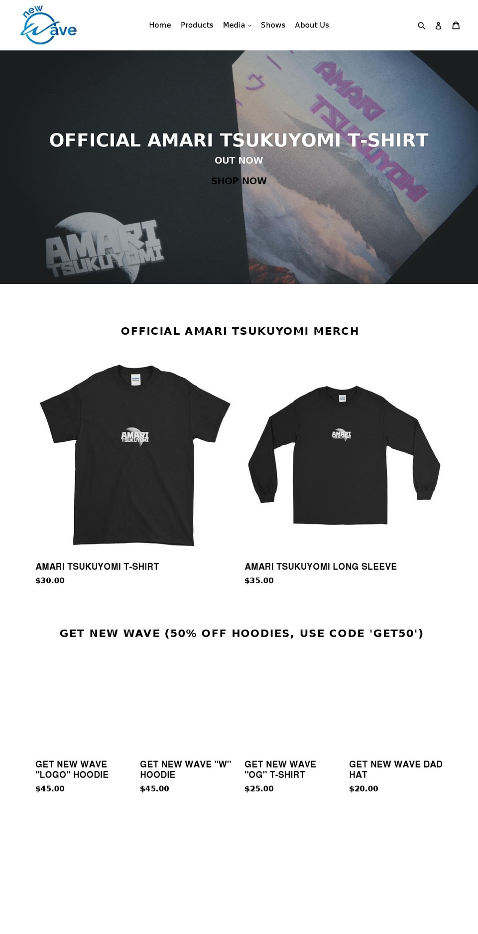 getnewwave.com shopify website screenshot