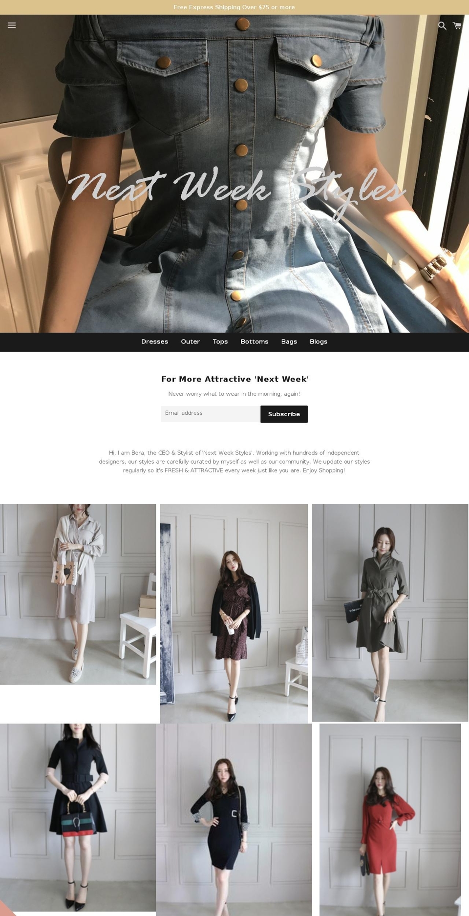 getnextweek.com — Shopify storefront screenshot