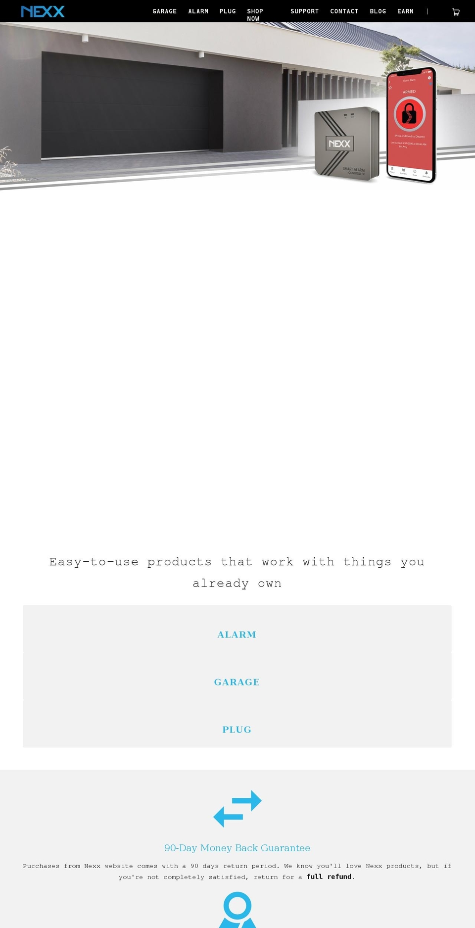 getnexx.com shopify website screenshot