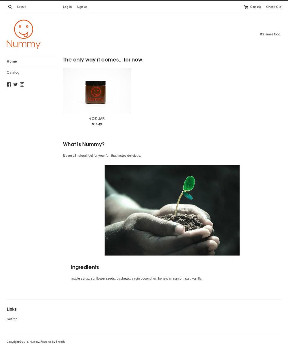 getnummy.com shopify website screenshot