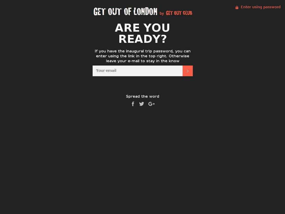 getoutclub.com shopify website screenshot