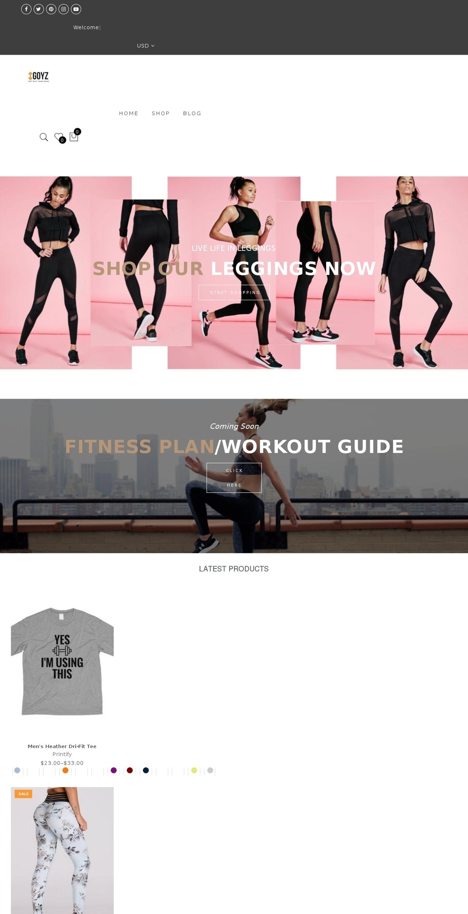 getoutyourzone.com shopify website screenshot