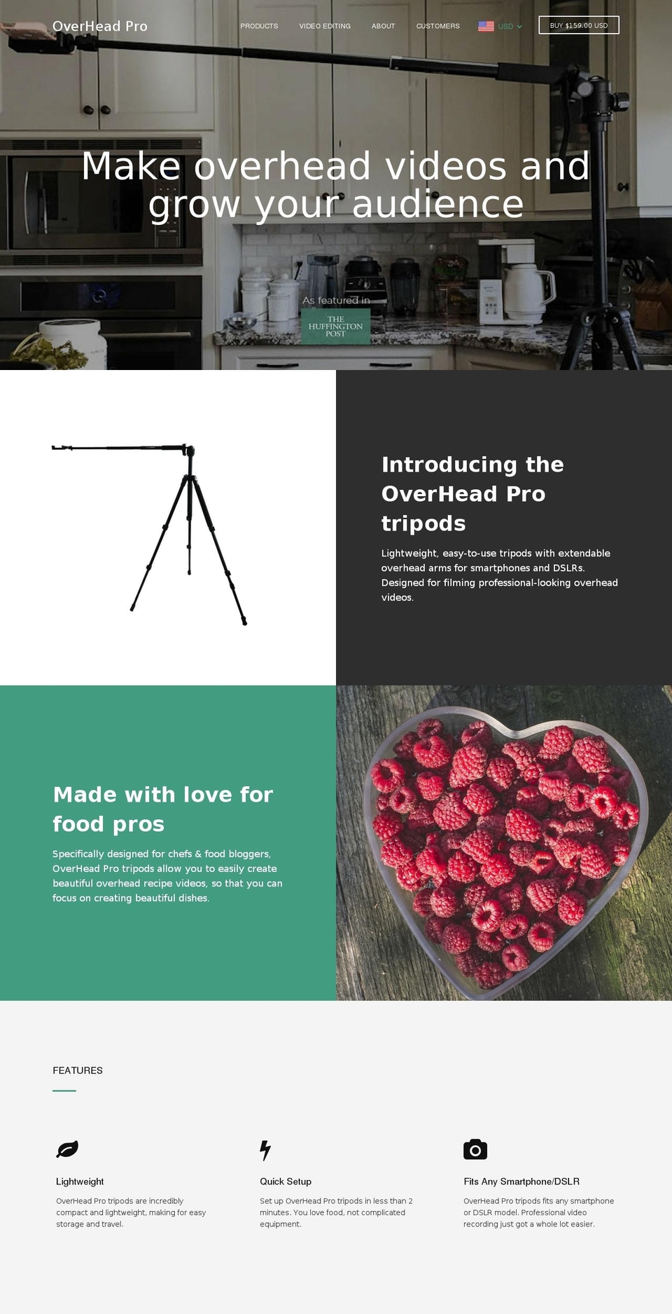 getoverheadpro.com shopify website screenshot