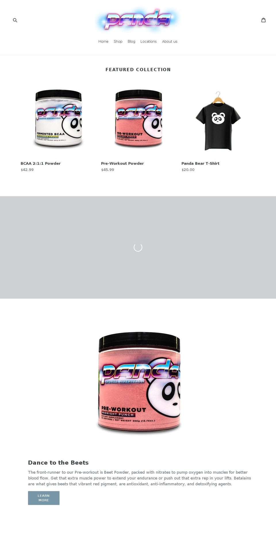 getpandanutrition.com — Shopify storefront screenshot