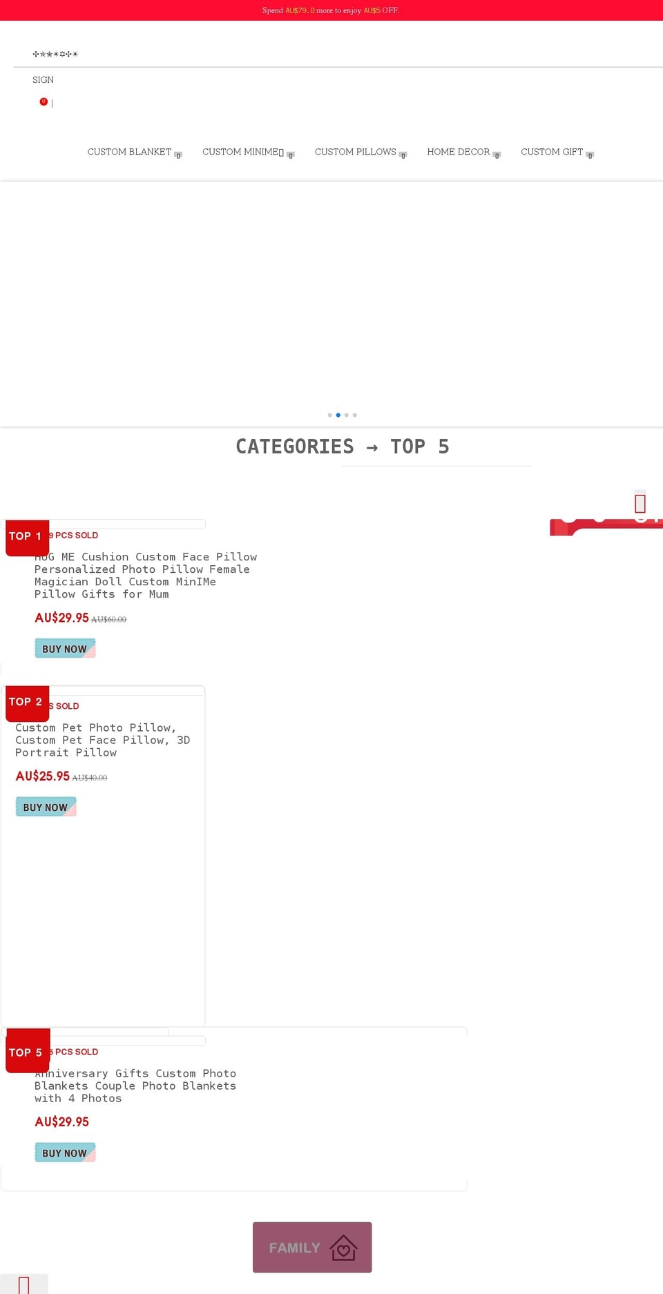 getphotoblanket.com.au shopify website screenshot
