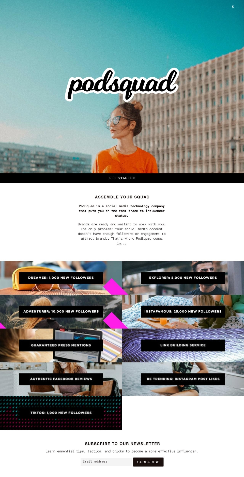 getpodsquad.com — Shopify storefront screenshot