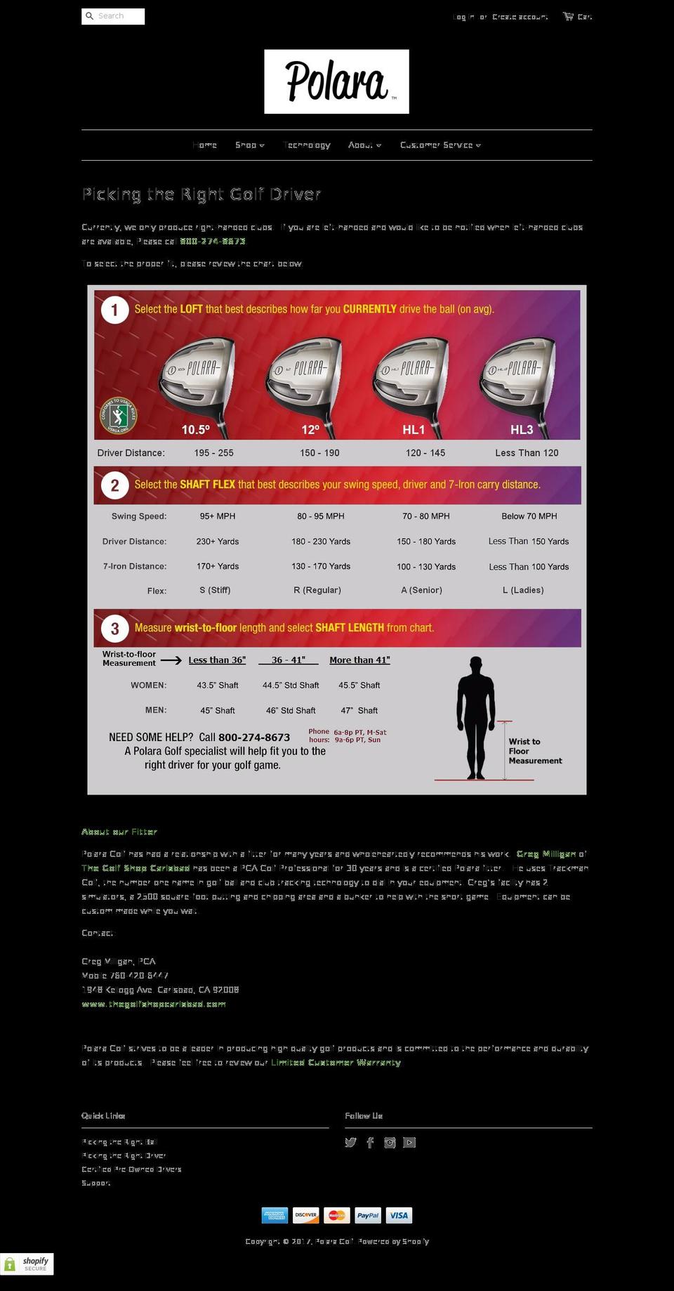 getpolaradriver.com shopify website screenshot