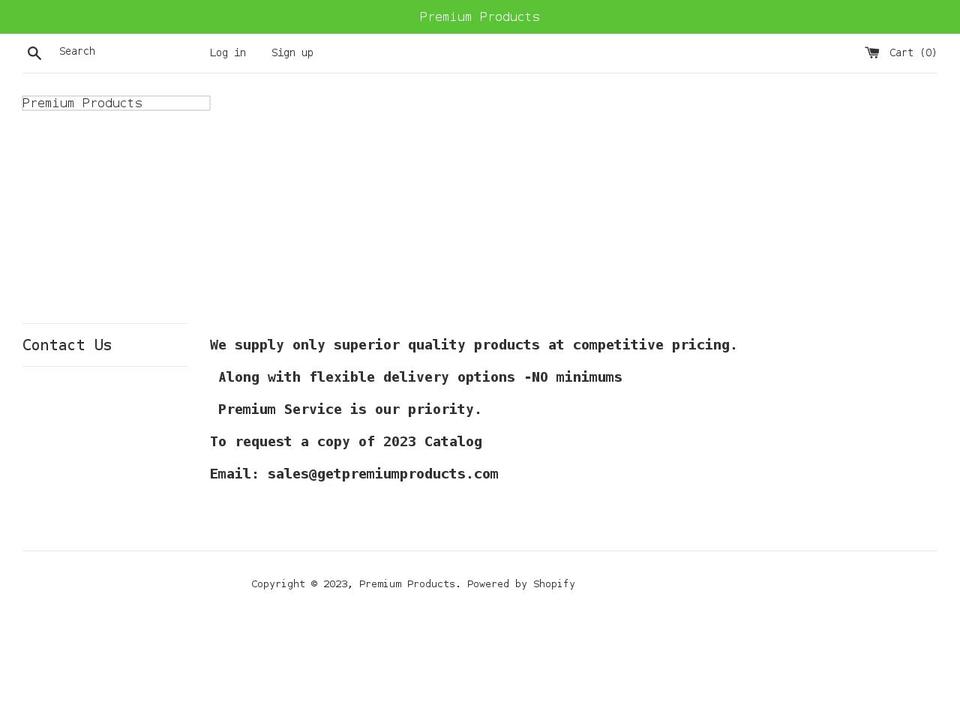 getpremiumproducts.com shopify website screenshot