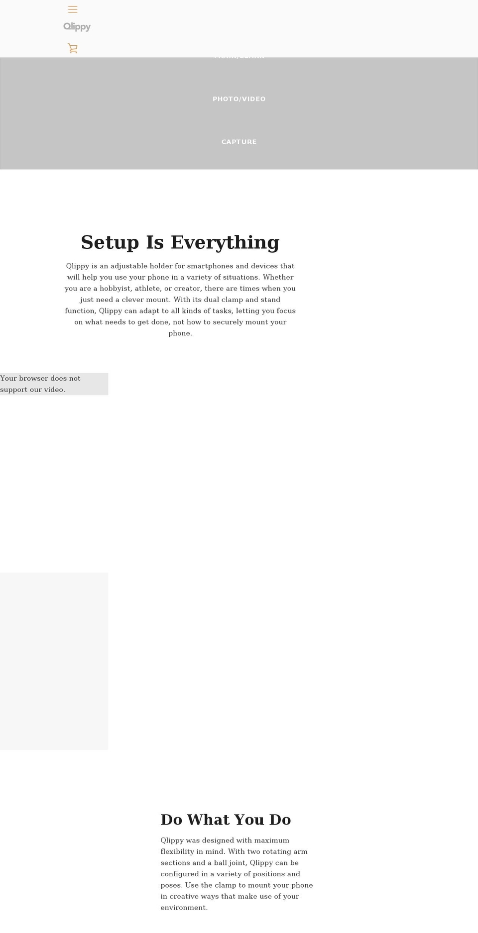 getqlippy.com shopify website screenshot