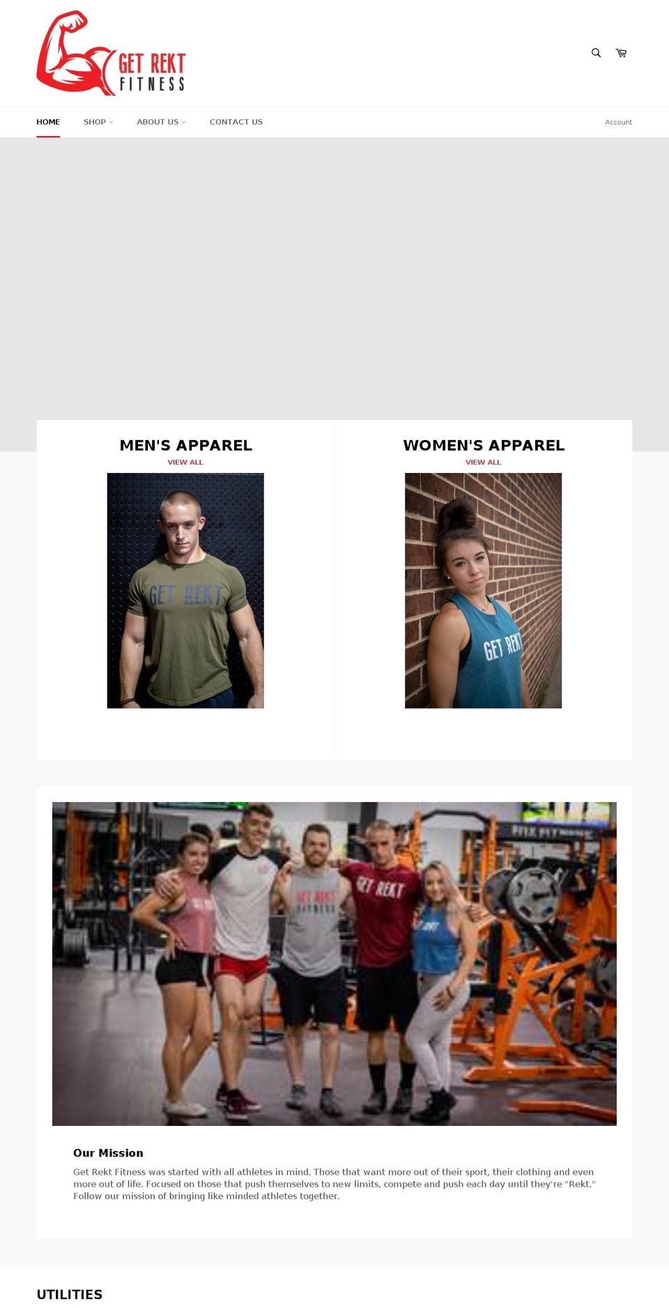 getrektfitness.com — Shopify storefront screenshot