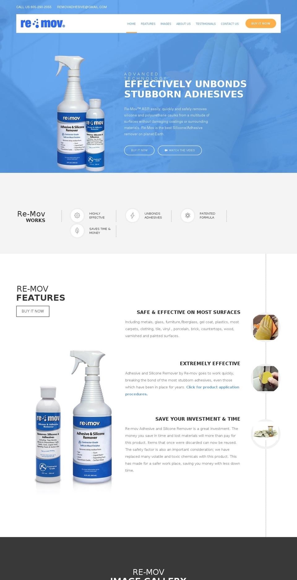 getremov.com shopify website screenshot