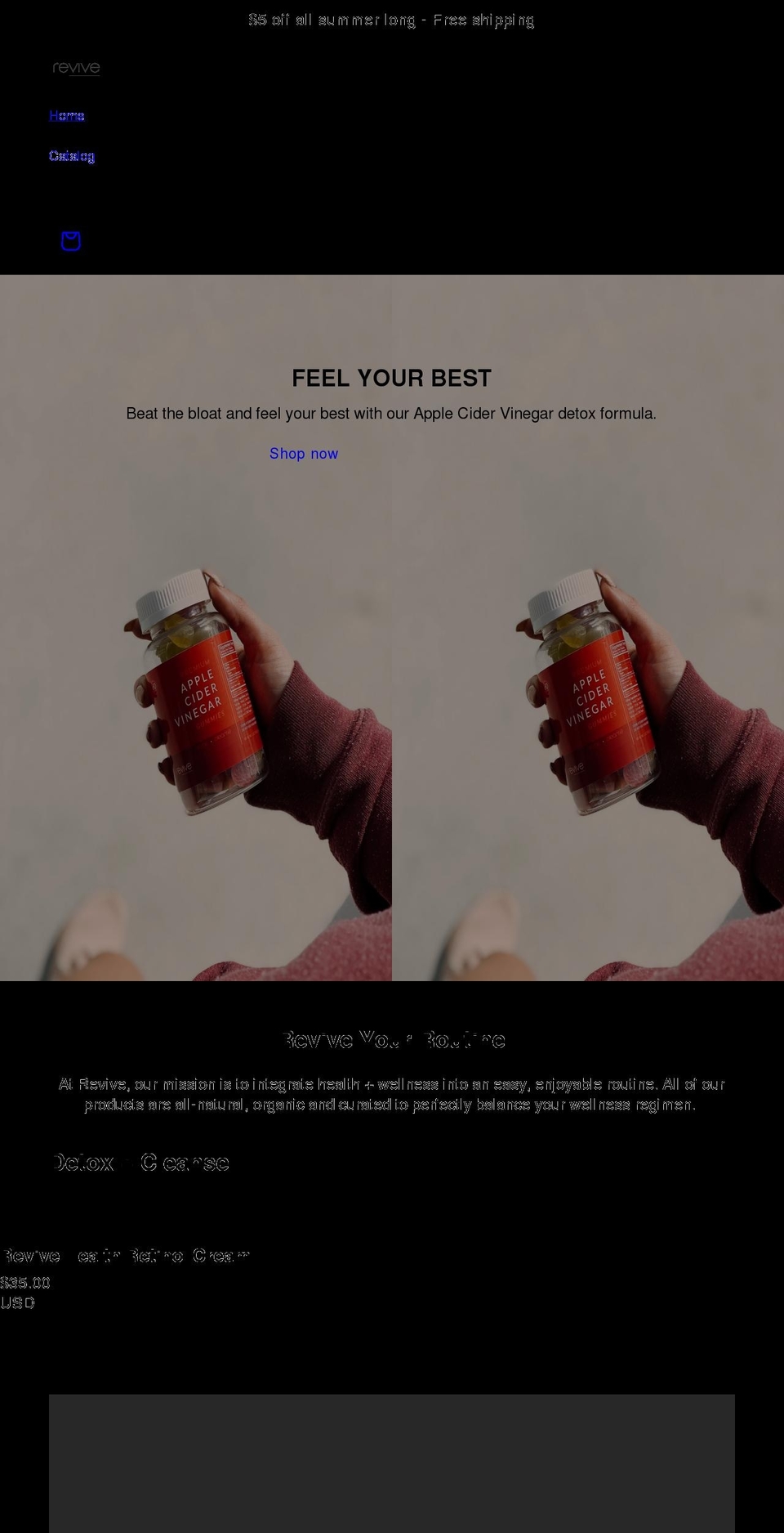 getrevivehealth.com shopify website screenshot