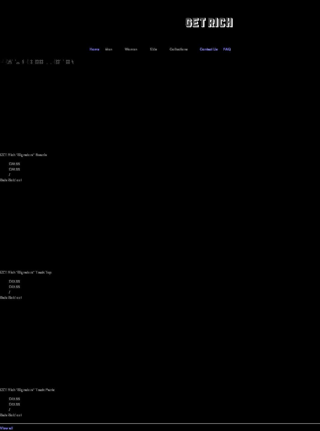 getrichclothing.com shopify website screenshot