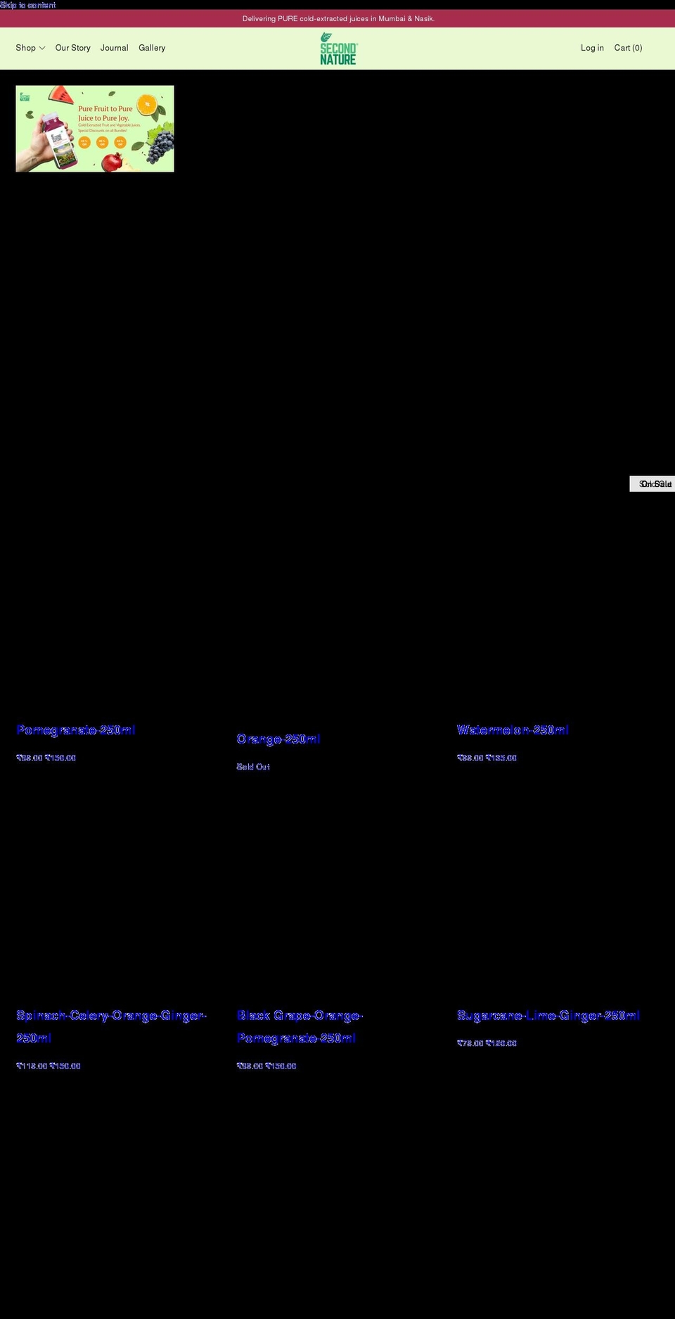 getsecondnature.com — Shopify storefront screenshot