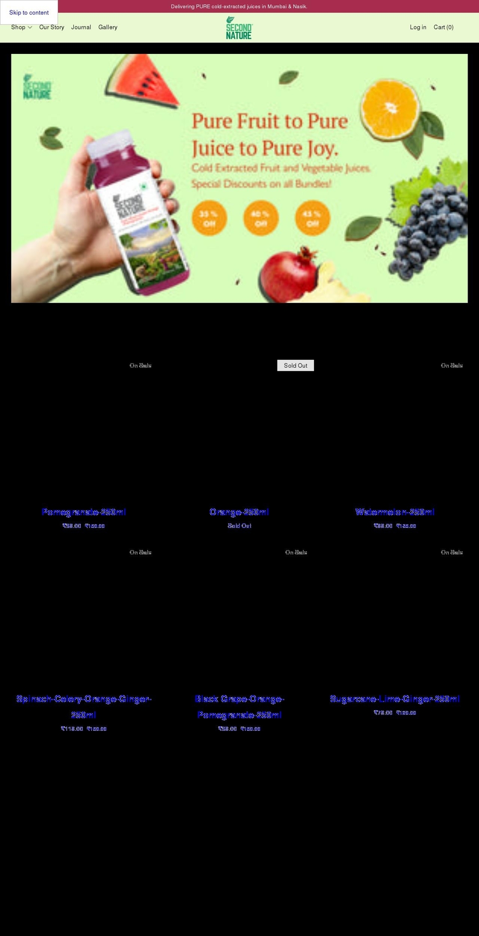 getsecondnature.net shopify website screenshot