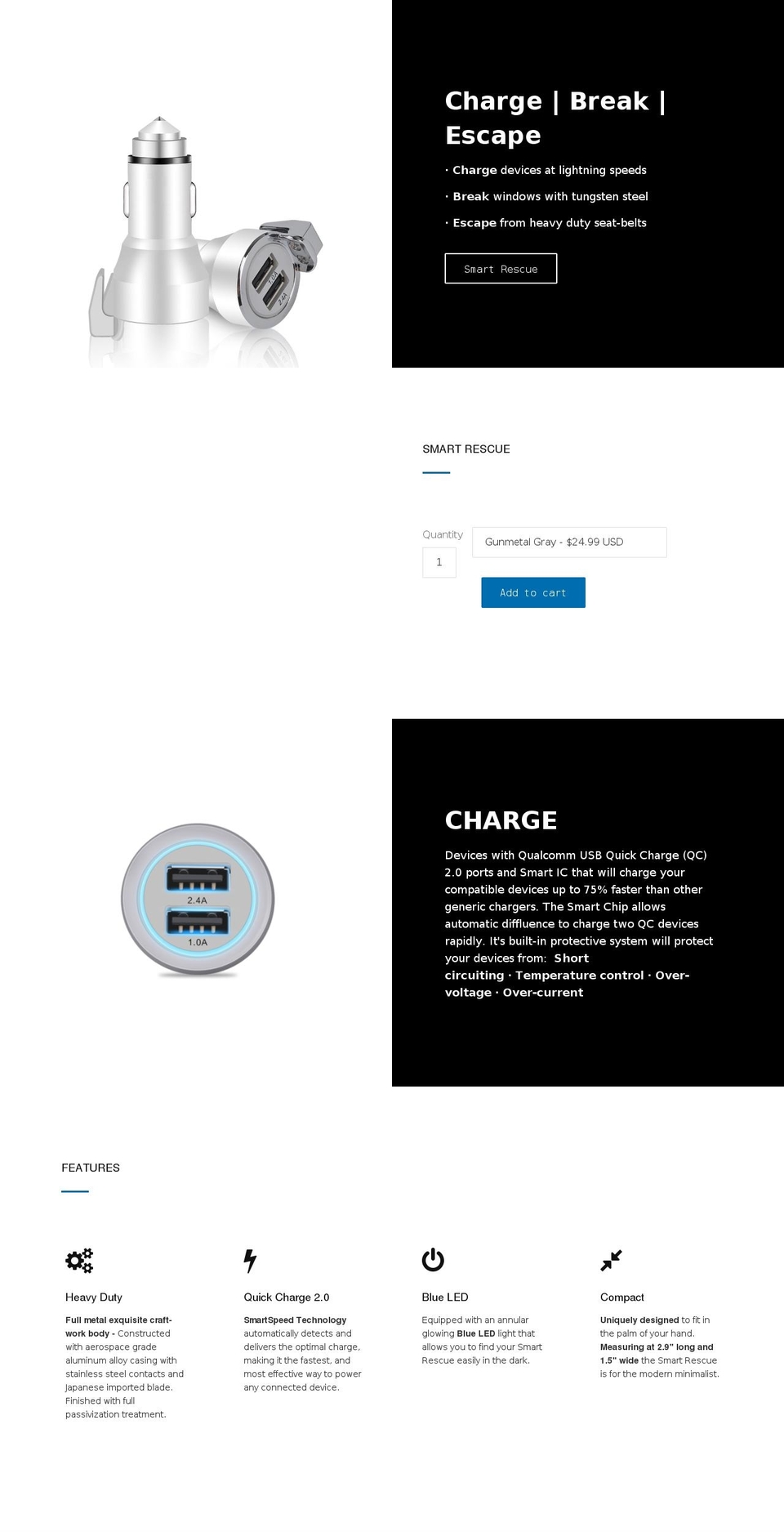 getsmartrescue.com — Shopify storefront screenshot
