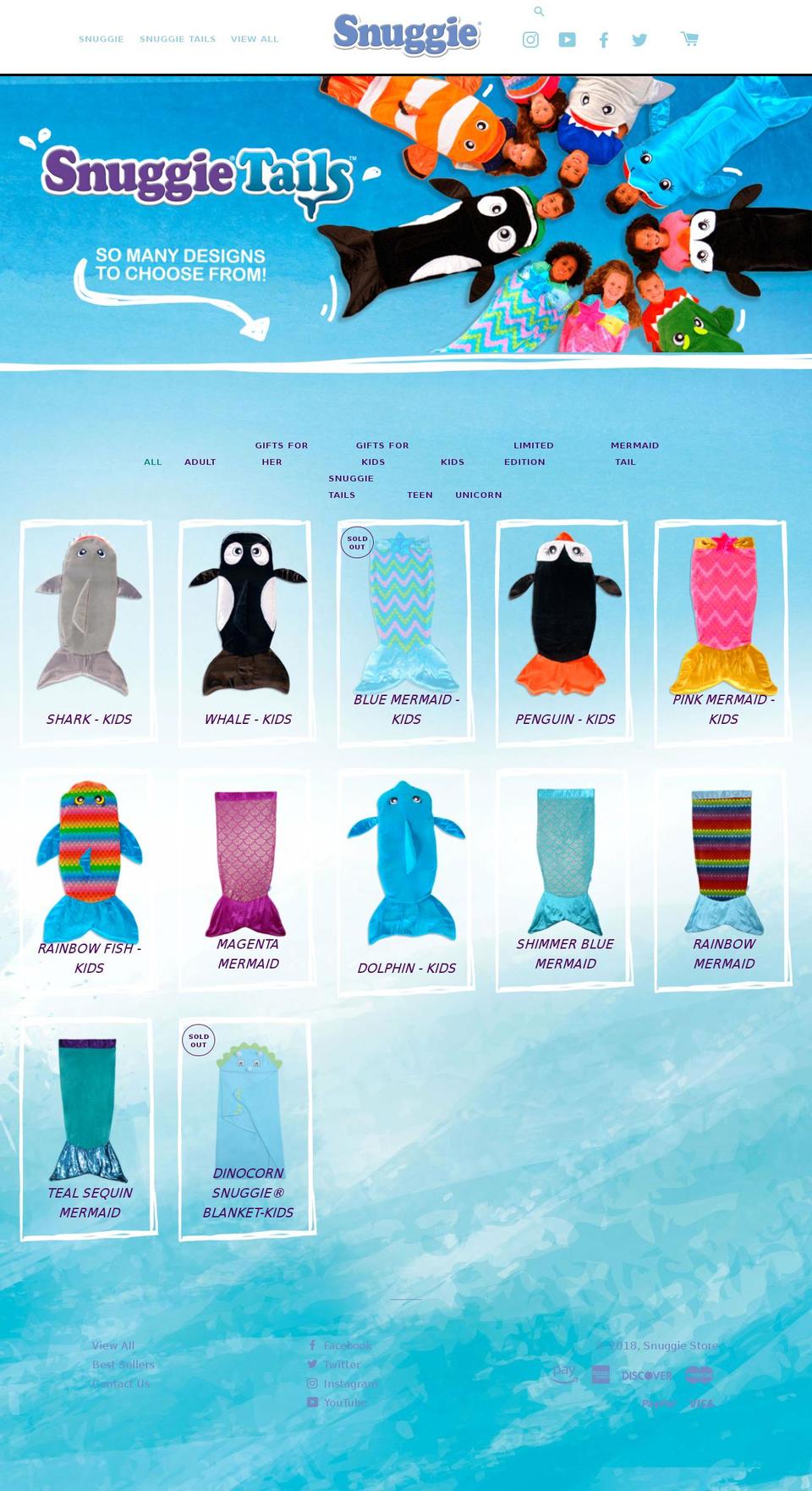 getsnuggietails.com — Shopify storefront screenshot
