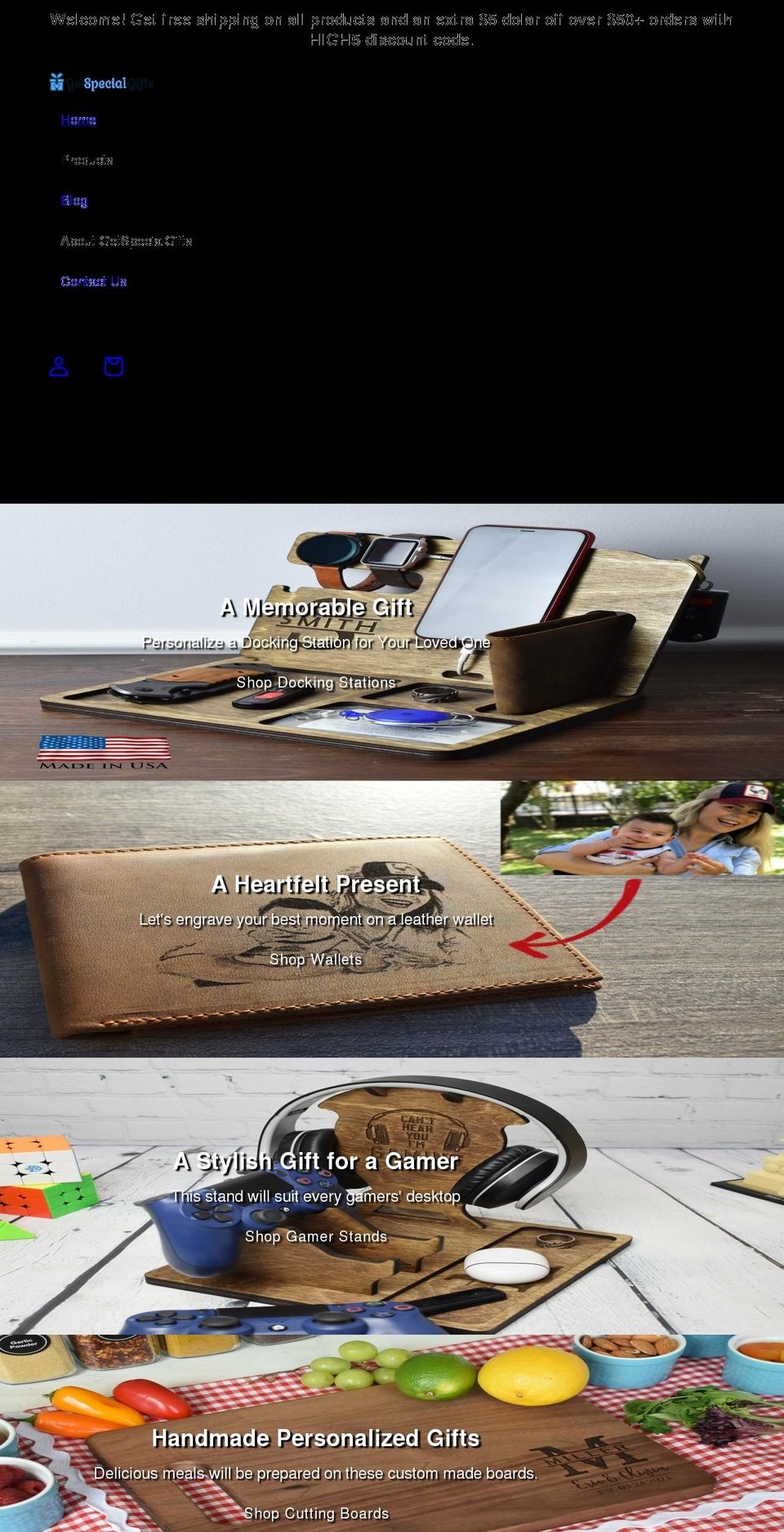 getspecialgifts.com shopify website screenshot
