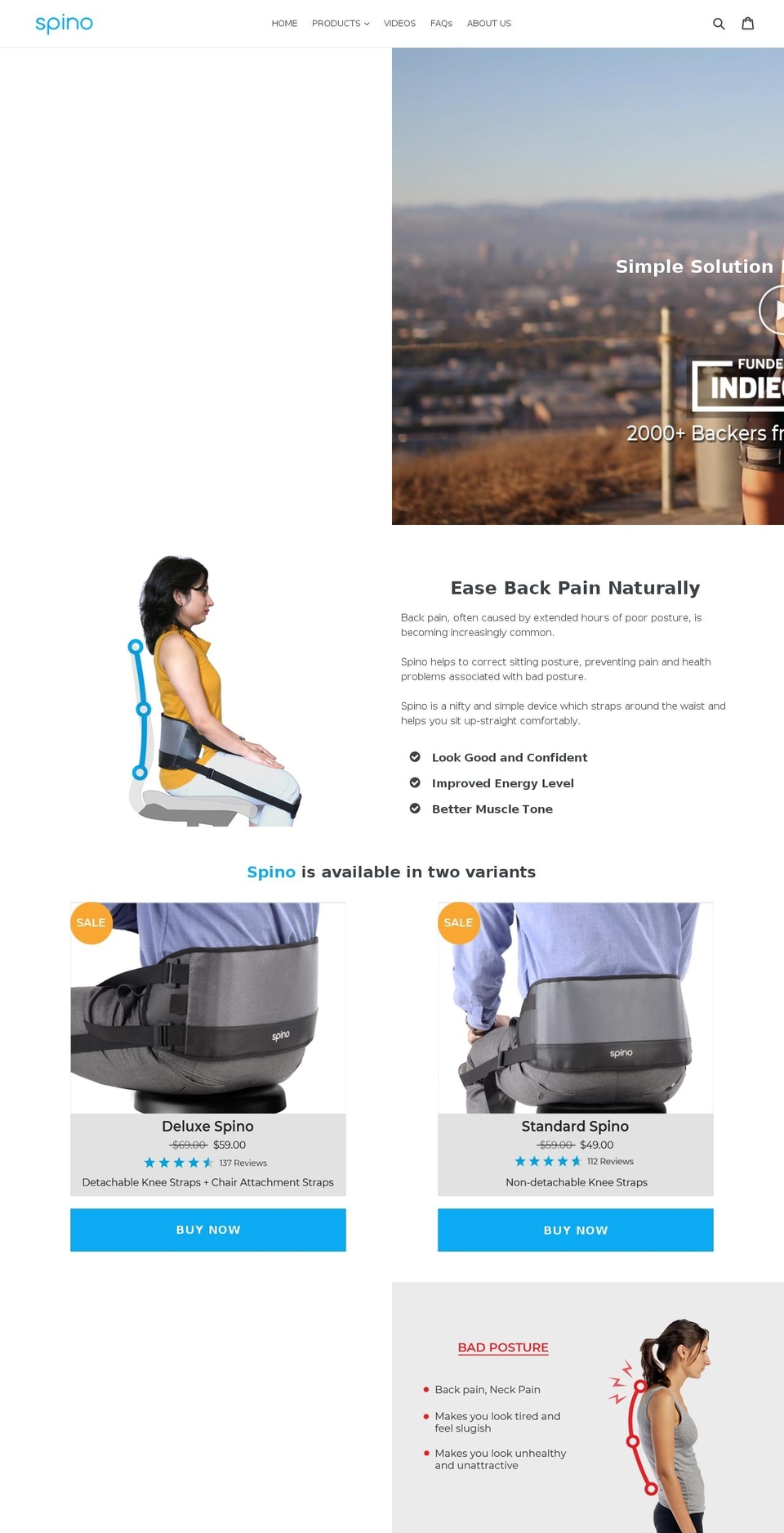 getspino.com — Shopify storefront screenshot