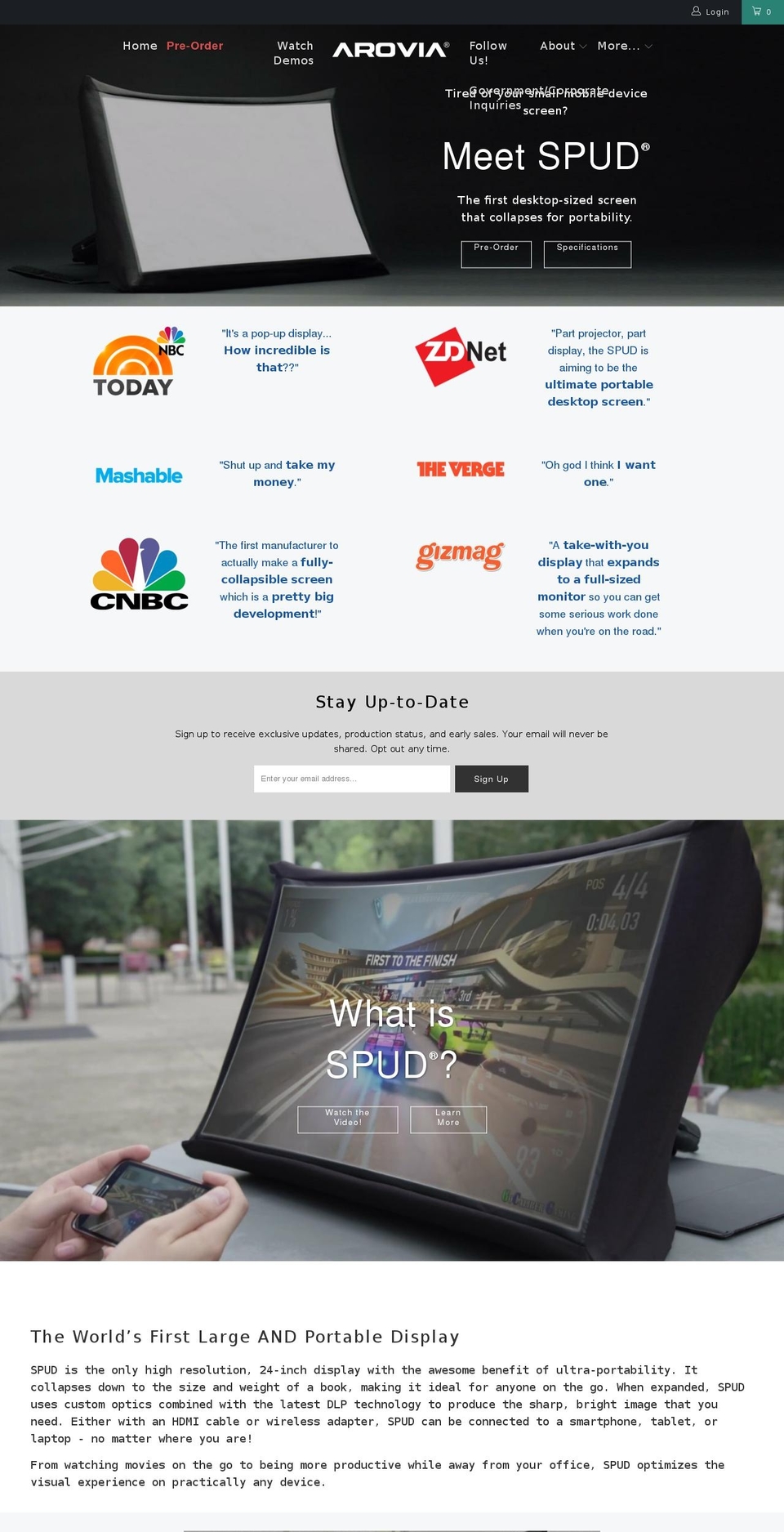 getspud.com shopify website screenshot