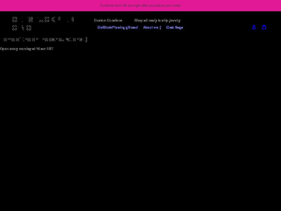 getstuckpiercing.com shopify website screenshot