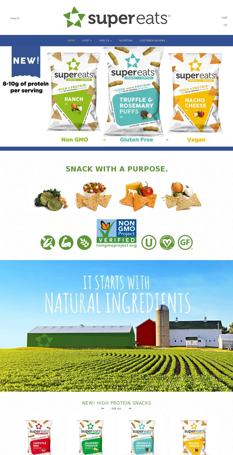 getsupereats.com shopify website screenshot