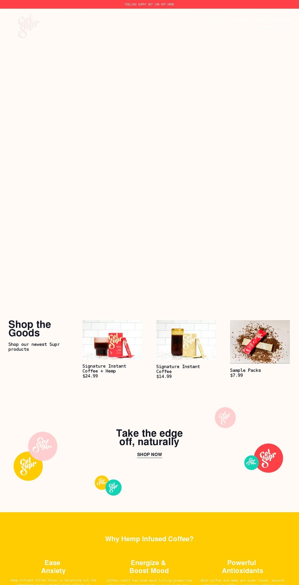 getsupr.com shopify website screenshot