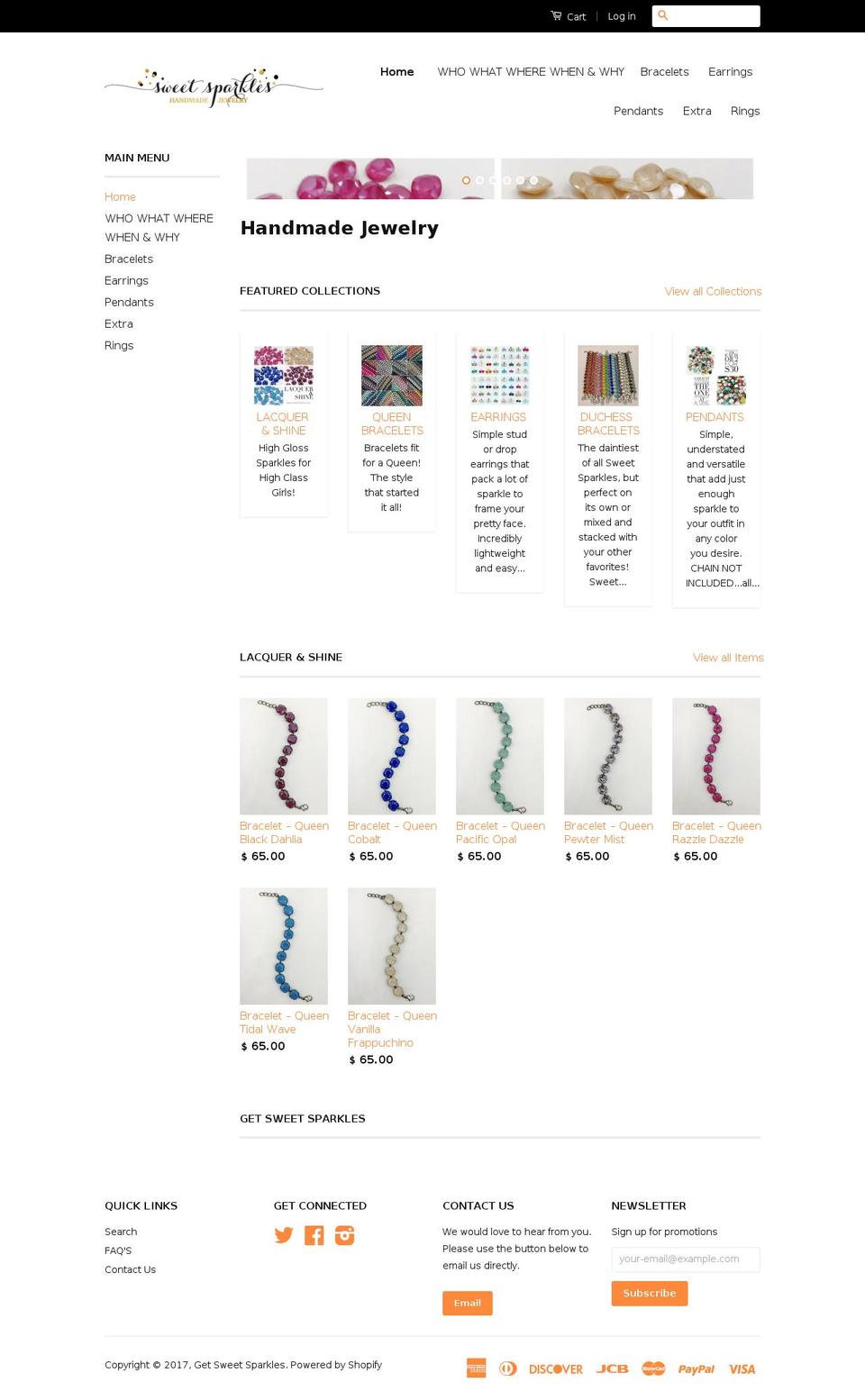 getsweetsparkles.com shopify website screenshot