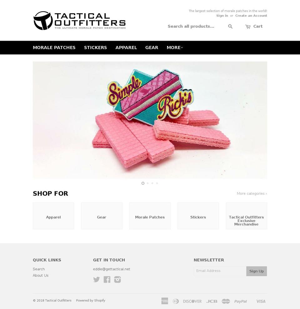 gettactical.net shopify website screenshot