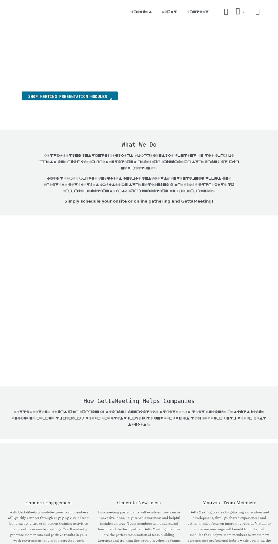 gettameeting.com shopify website screenshot