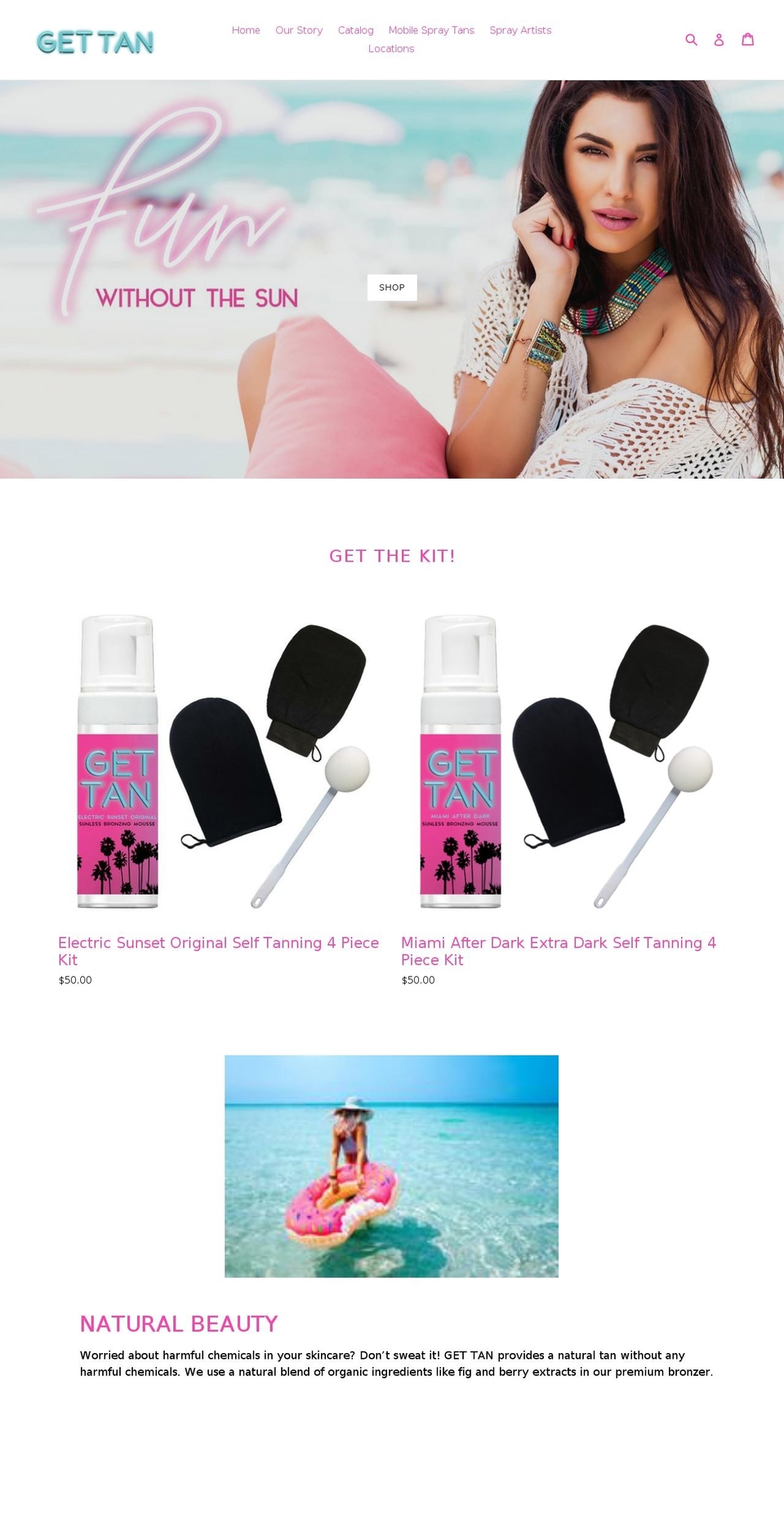 gettan.com — Shopify storefront screenshot
