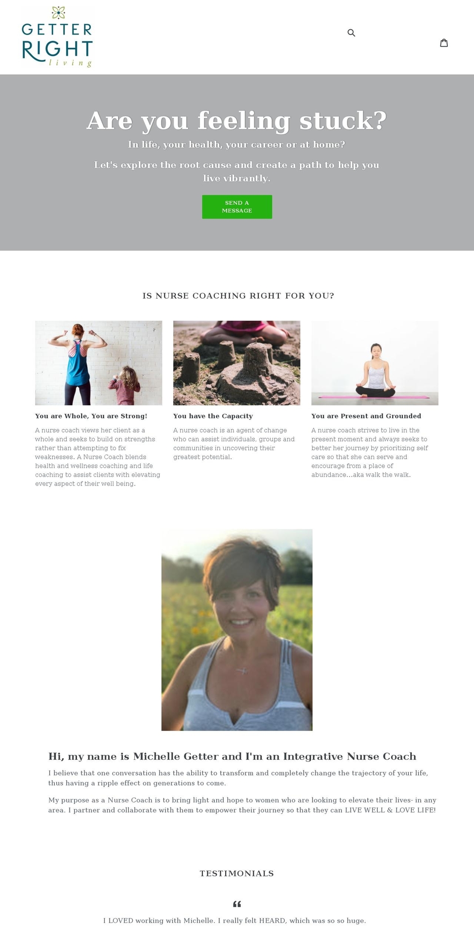 getterrightliving.com shopify website screenshot