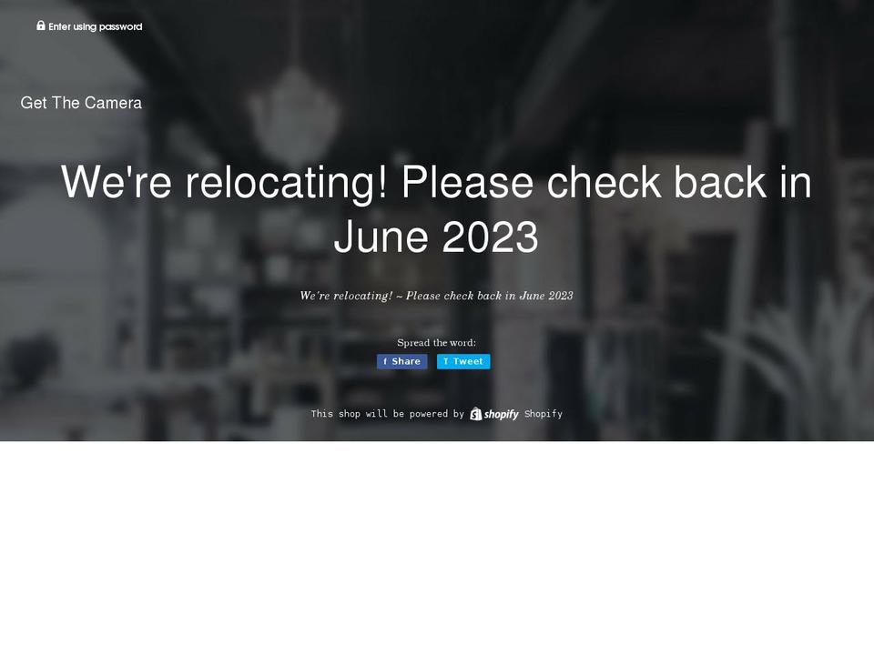 getthecameragc.com shopify website screenshot